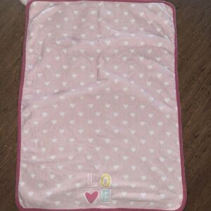 Parents Choice Pink Love Security Blanket Baby Hearts Polkadot Plush 30x40
